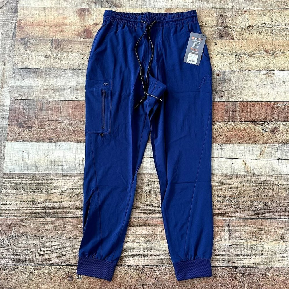 Barco One Indigo Blue cargo scrub jogger men's small